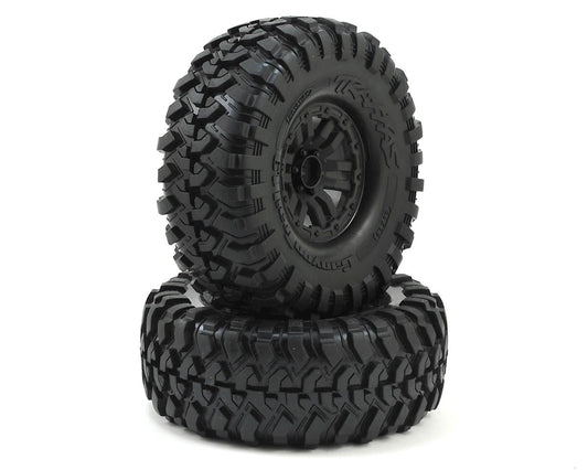 Canyon Trail 1.9" S1 Compound Premounted Tires with Black Split Spoke Wheels for TRX-4 (2) (TRA8272)