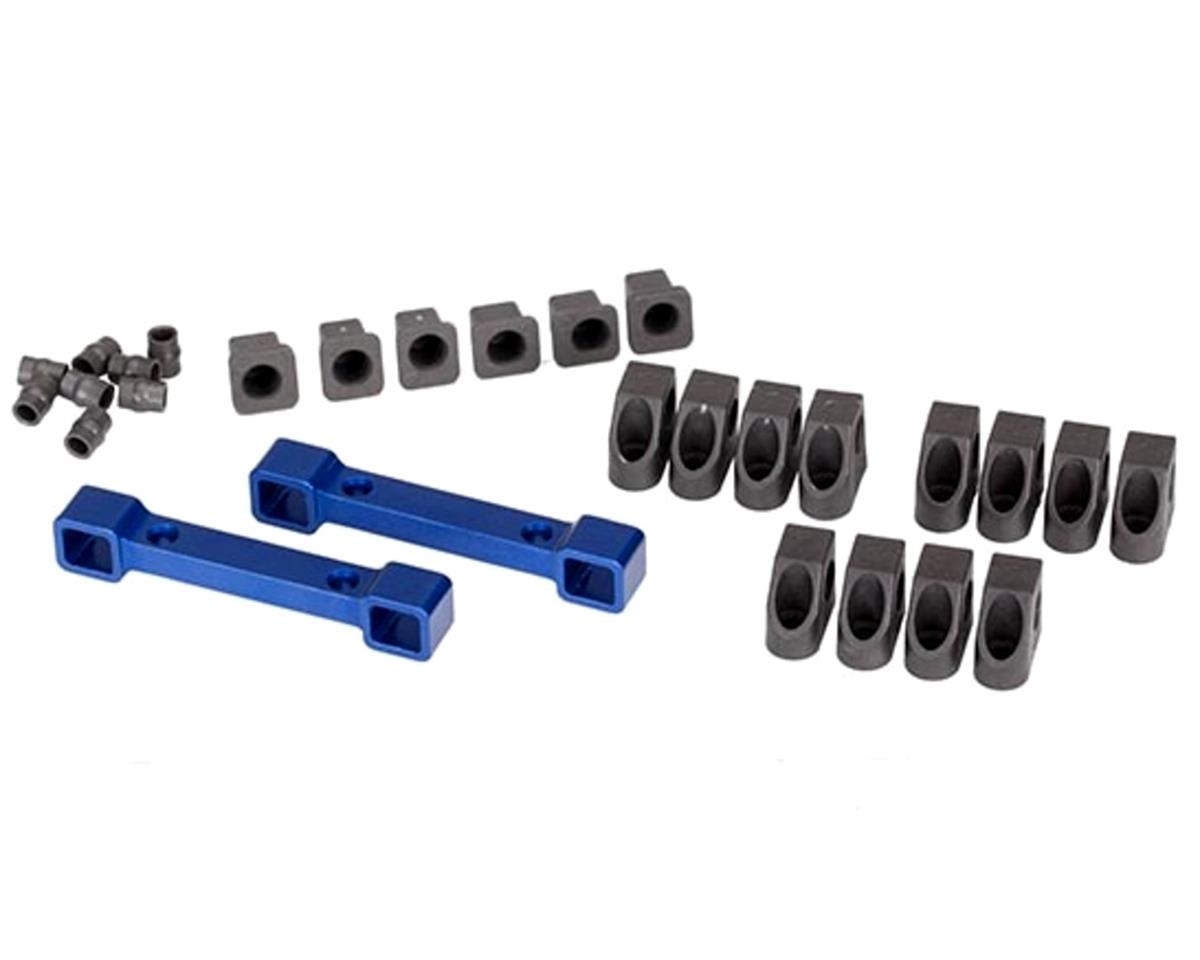 Aluminum Front and Rear Suspension Mounts Blue for 4-Tec 2.0/3.0 (TRA8334X)