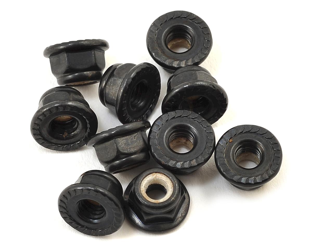 Serrated Flanged Nylon Lock Nut Black for 4-Tec 2.0/3.0 (10) (TRA8347)