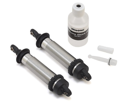 Aluminum Threaded Front GTR Shocks 134mm Silver for UDR (2) (TRA8450)