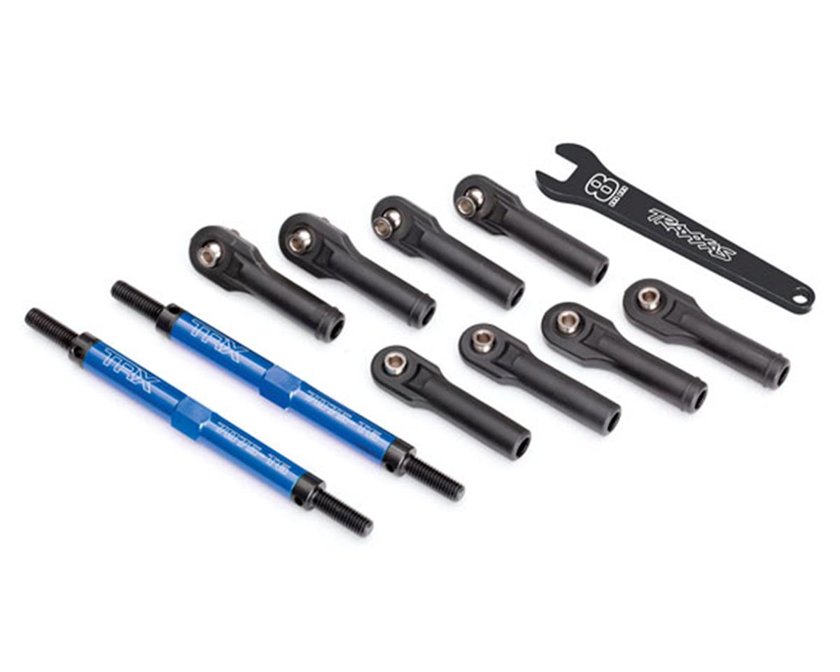 Aluminum Front/Rear Toe Links 5x144mm Blue with Rod Ends for E-Revo 2.0 (2) (TRA8638X)