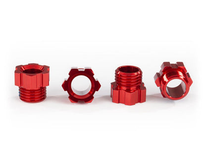 Aluminum Stub Axle Nut Red for TRX-4 (4) (TRA8886R)