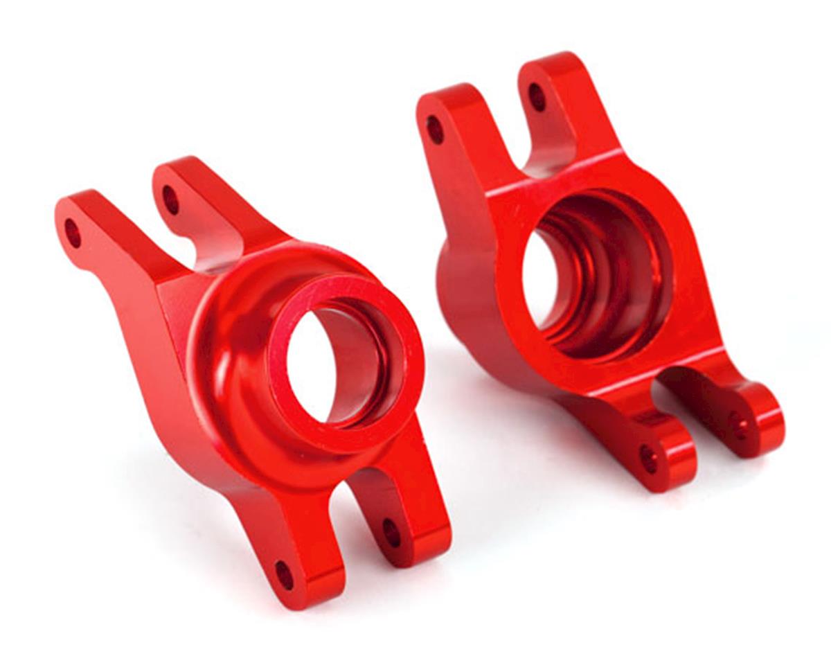 Aluminum Rear Stub Axle Carriers Red for Maxx (2) (TRA8952R)