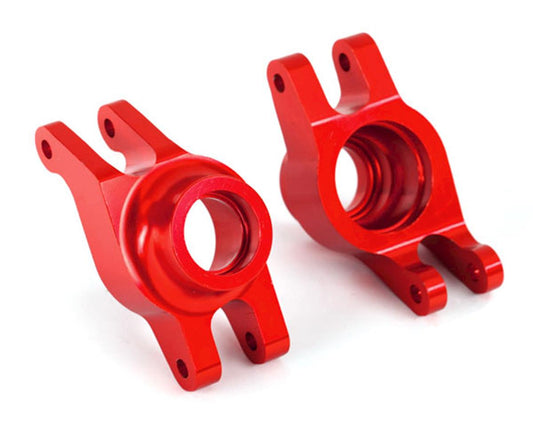 Aluminum Rear Stub Axle Carriers Red for Maxx (2) (TRA8952R)