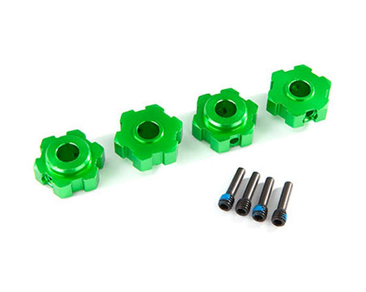 Aluminum Wheel Hexes Green for Maxx (4) (TRA8956G)