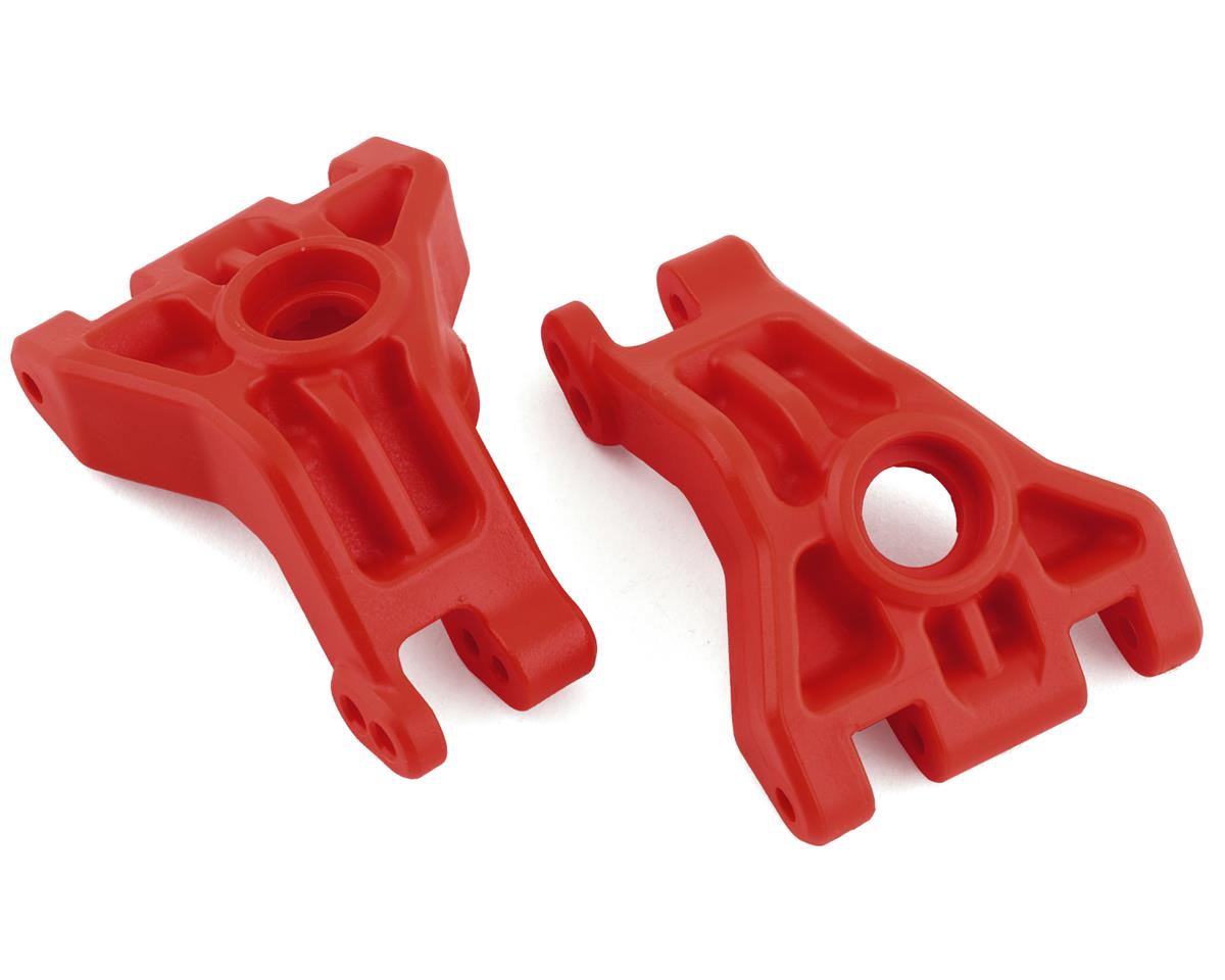 Extreme Heavy Duty Hoss/Rustler/Slash 4x4 Extreme Heavy Duty Hub Carriers (2) Red for Hoss/Rustler 4x4/Slash 4x4 (2) (TRA9050R)