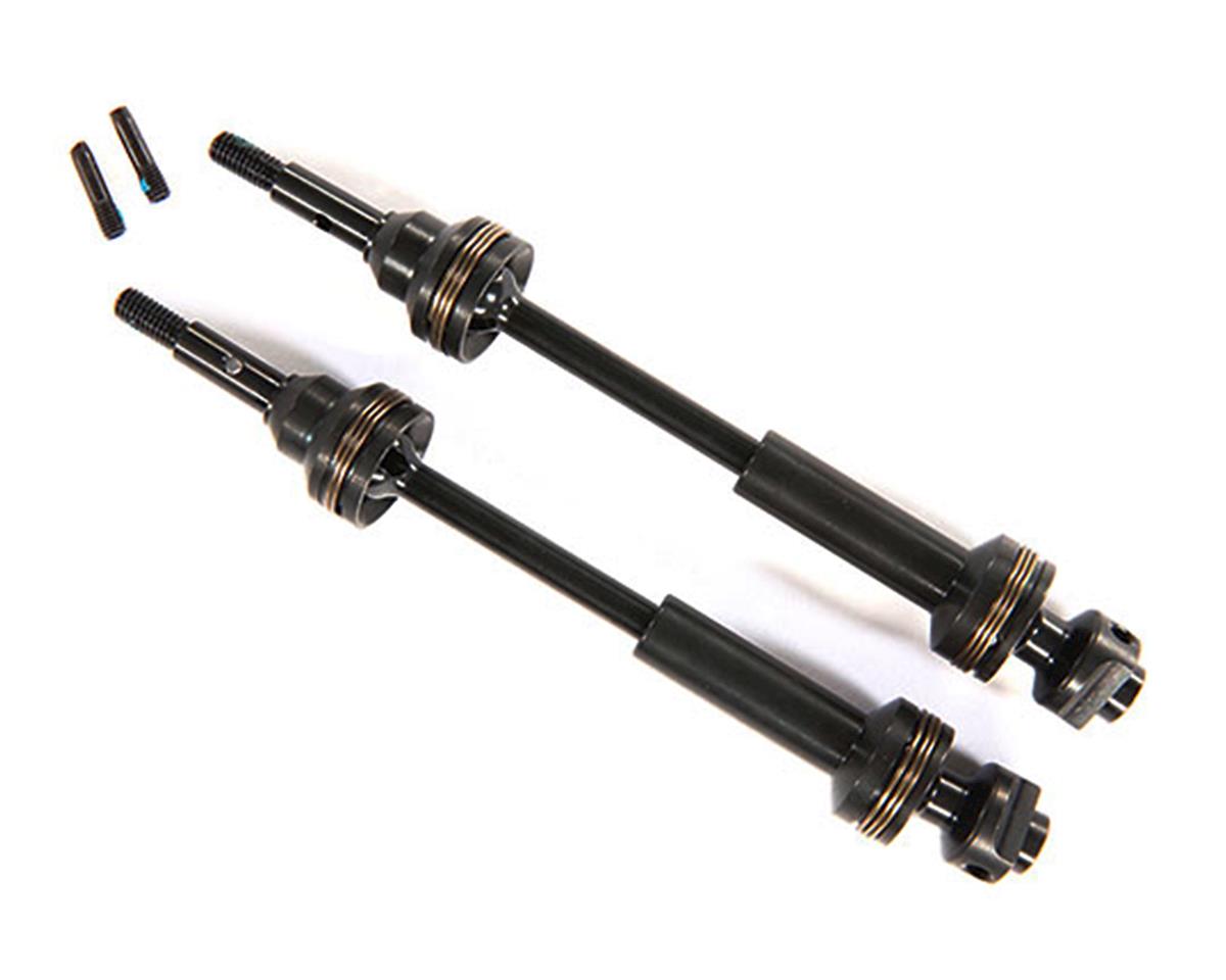 Steel Extreme Heavy Duty Splined Front CV Driveshafts for Hoss/Rustler 4x4/Slash 4x4/Stampede 4x4 (2) (TRA9051X)