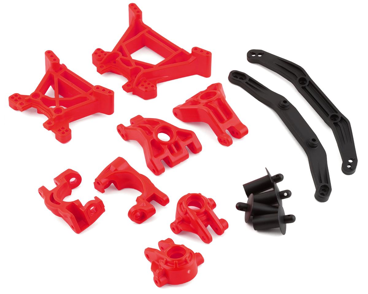 Extreme Heavy Duty Suspension Upgrade Kit Red for Hoss/Rustler 4x4/Slash 4x4 (TRA9080R)