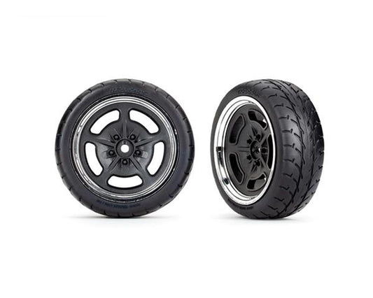 Response 2.1" Front Premounted Tires with Black/Chrome Split-Spoke Wheels for 4-Tec 3.0 (2) (TRA9372)