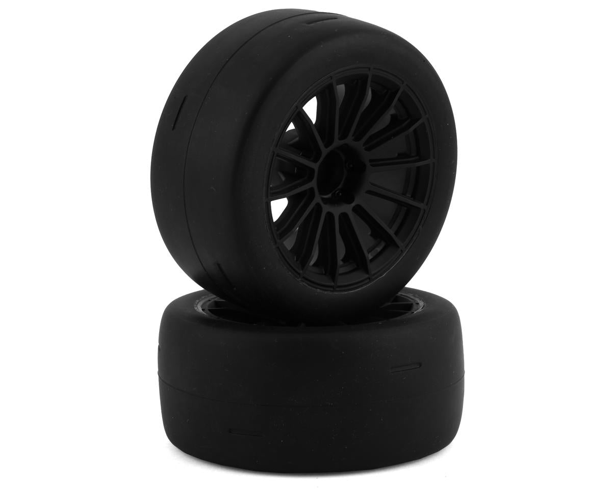 Slick 2.0" Rear Premounted Tires with Black Multi-Spoke Wheels for 4-Tec 3.0 (2) (TRA9375)