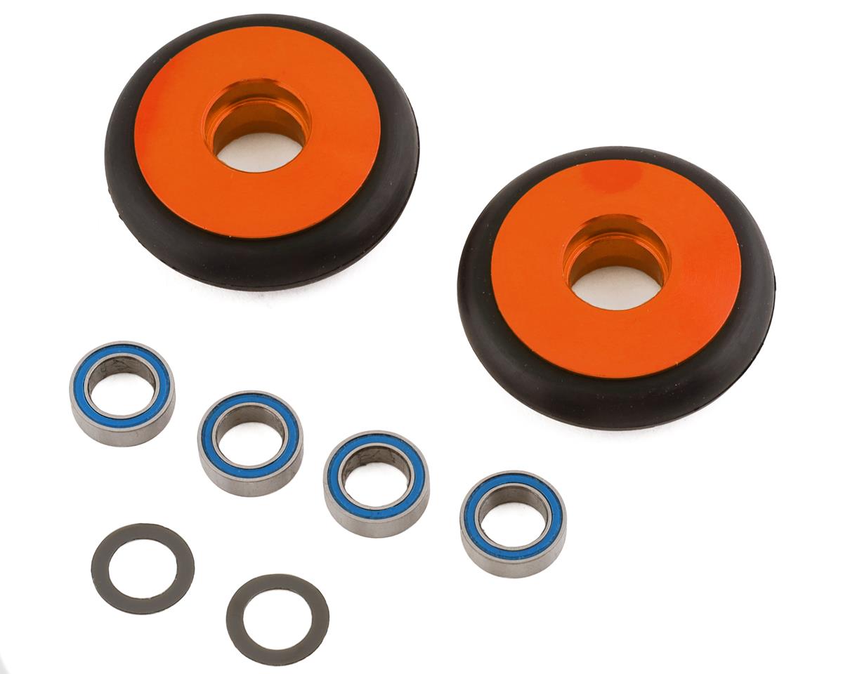 Aluminum Wheelie Bar Wheels Orange for Bandit/Drag Slash/Rustler/Stampede (2) (TRA9461A)