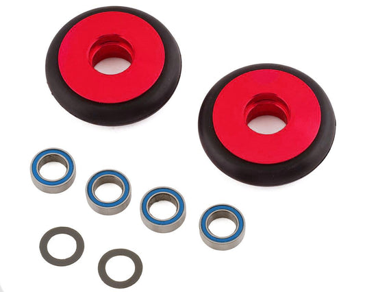Aluminum Wheelie Bar Wheels Red for Bandit/Drag Slash/Rustler/Stampede (2) (TRA9461R)