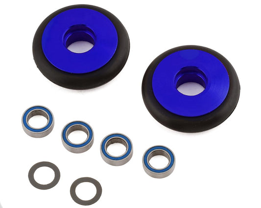 Aluminum Wheelie Bar Wheels Blue for Bandit/Drag Slash/Rustler/Stampede (2) (TRA9461X)