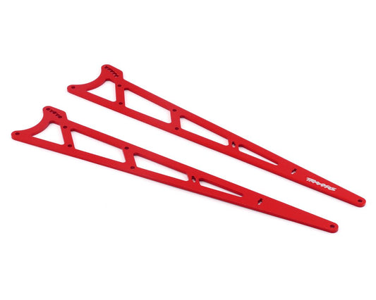 Aluminum Wheelie Bar Side Plates Red for Drag Slash (2) (TRA9462R)