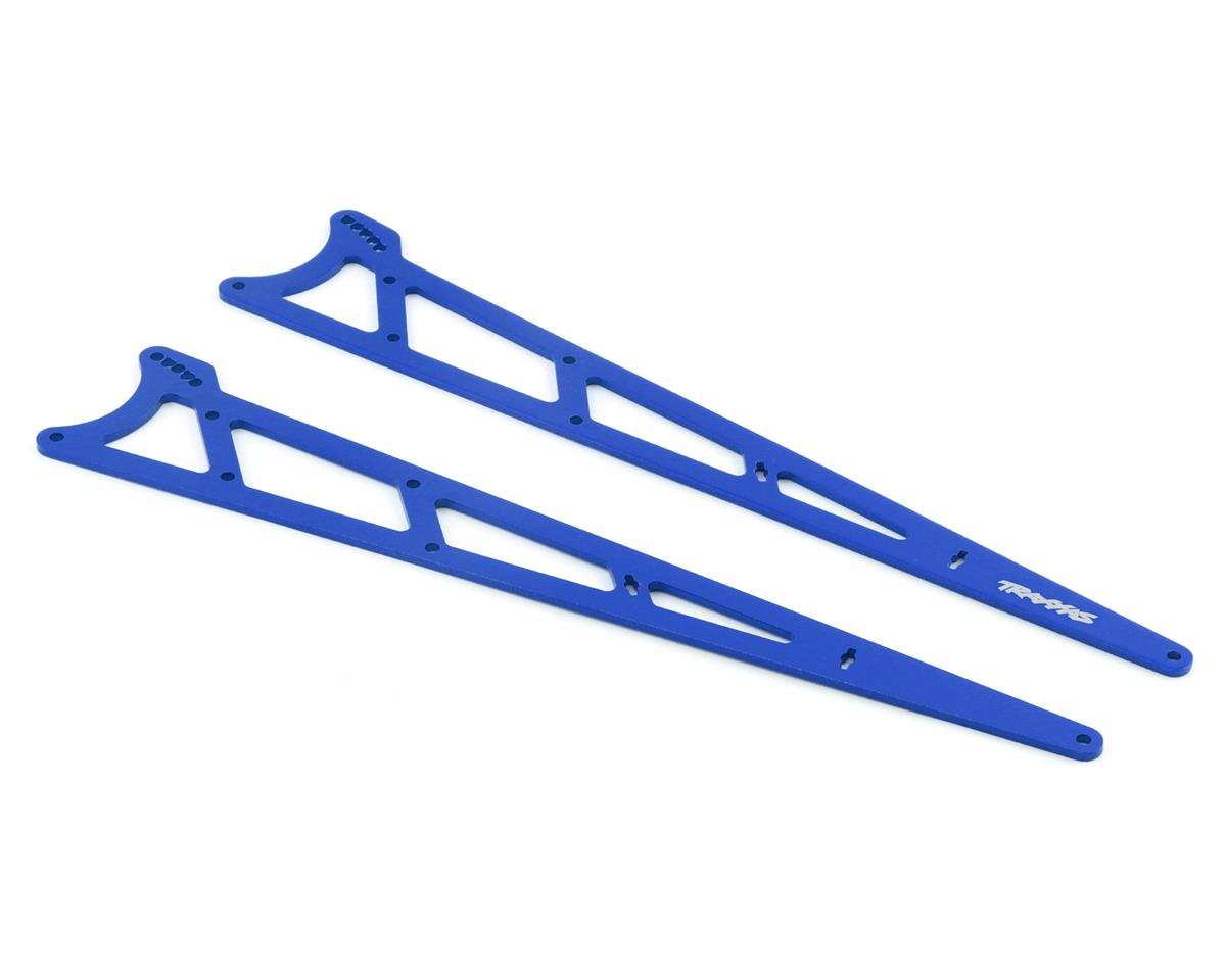 Aluminum Wheelie Bar Side Plates Blue for Drag Slash (2) (TRA9462X)
