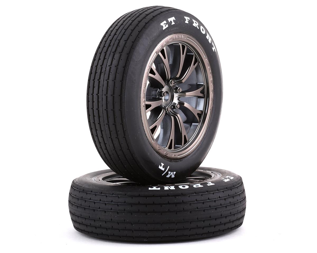 Mickey Thompson ET Front Premounted Tires with Satin Black Weld Wheels for Drag Slash (2) (TRA9474A)