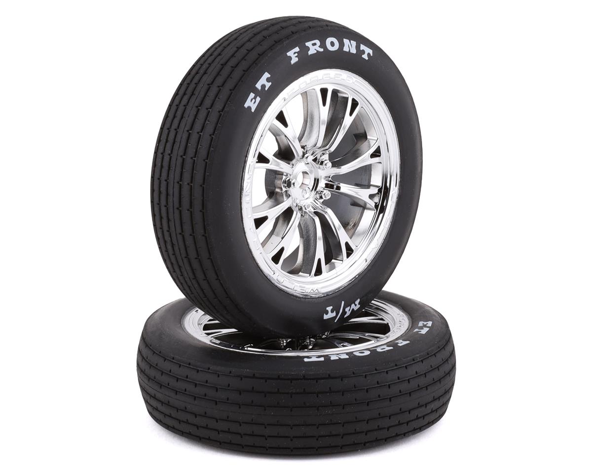 Mickey Thompson ET Front Premounted Tires with Chrome Weld Wheels for Drag Slash (2) (TRA9474R)