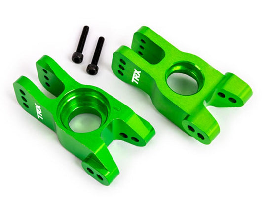 Aluminum Stub Axle Carriers Green for Sledge (2) (TRA9552G)