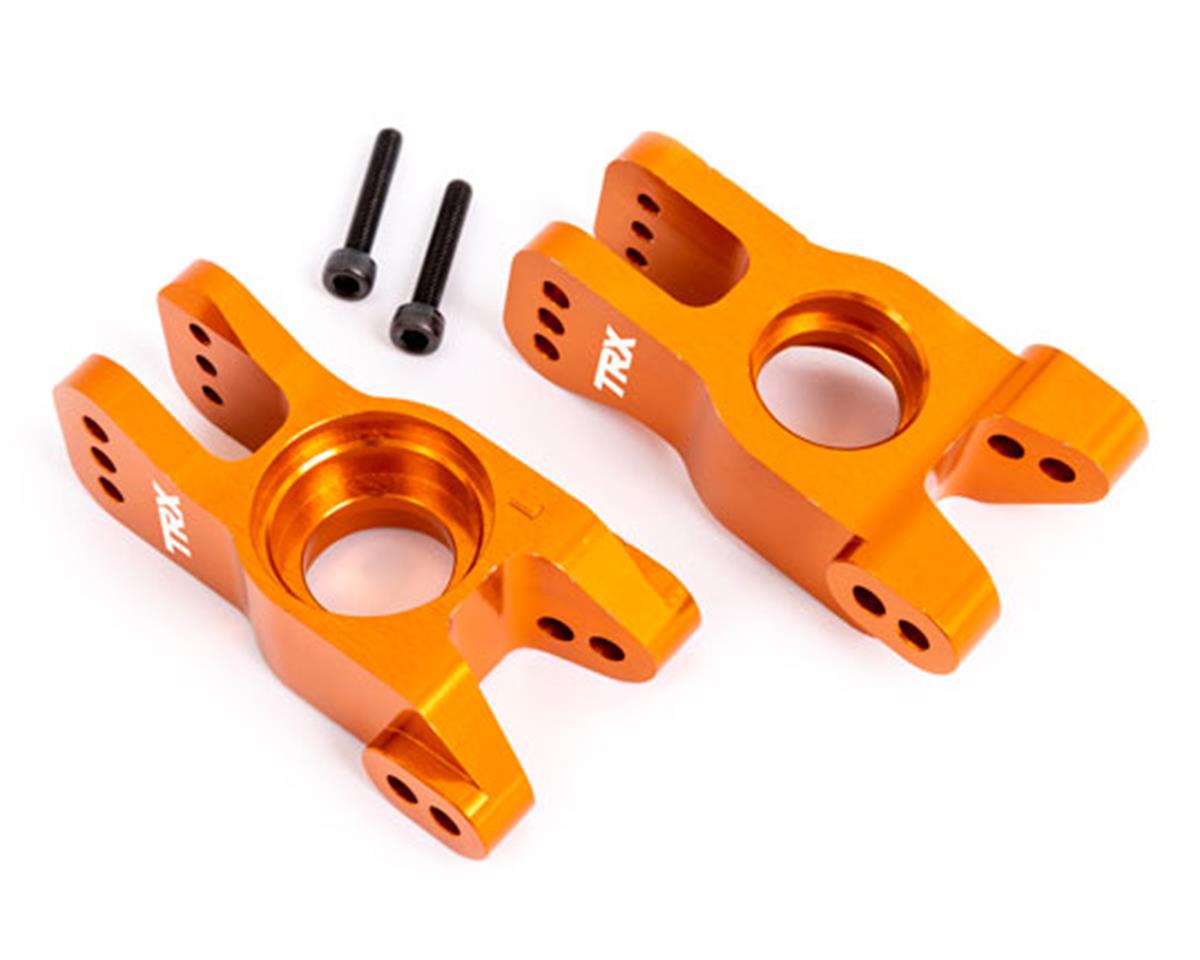 Aluminum Stub Axle Carriers Orange for Sledge (2) (TRA9552T)