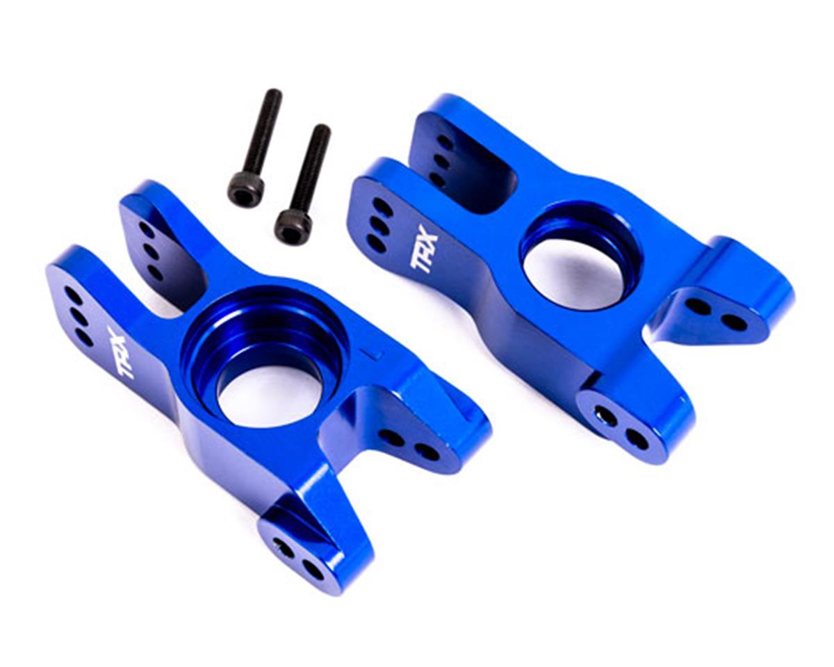 Aluminum Stub Axle Carriers Blue for Sledge (2) (TRA9552X)