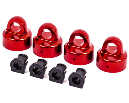Aluminum GT-Maxx Shock Caps Red for Sledge (4) (TRA9664R)