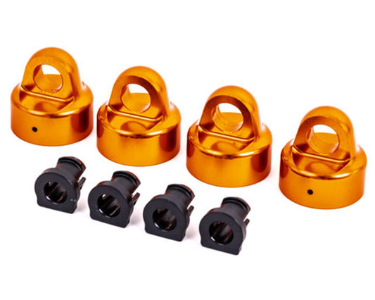 Aluminum GT-Maxx Shock Caps Orange for Sledge (4) (TRA9664T)