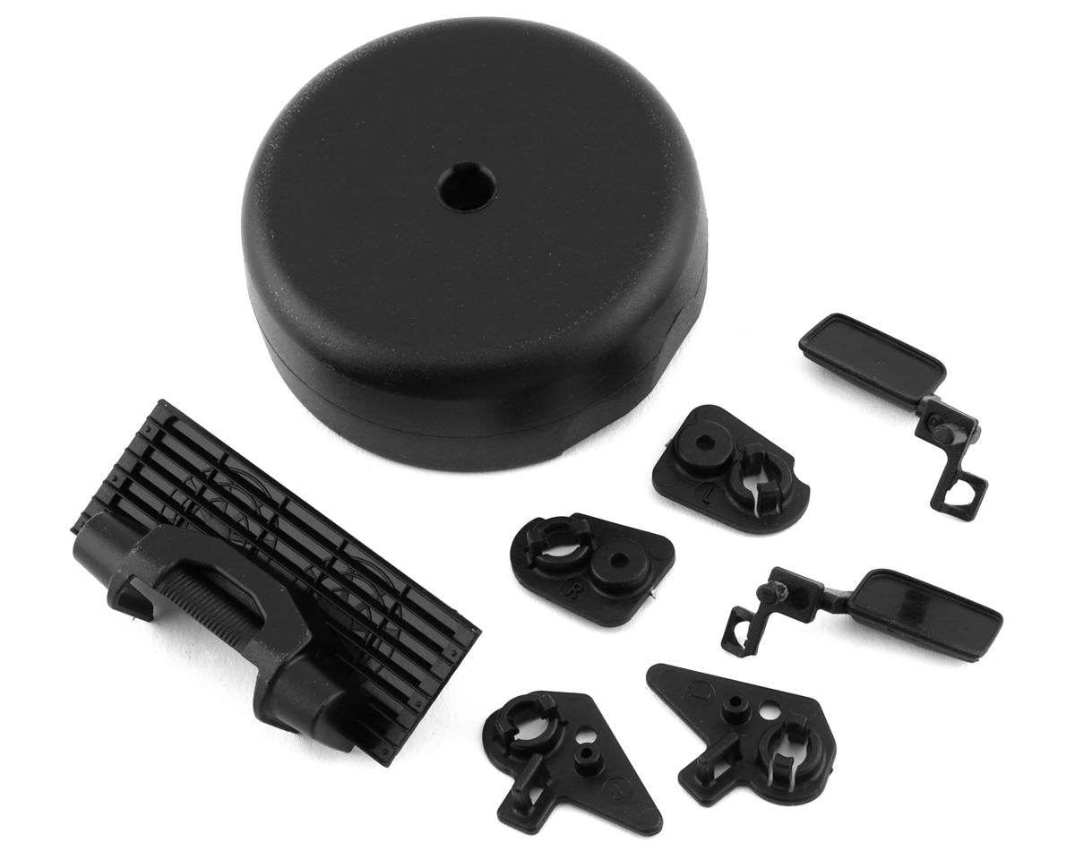 Land Rover Defender Grille and Side Mirrors with LED Retainers and Spare Tire Cover for TRX-4M (TRA9720)