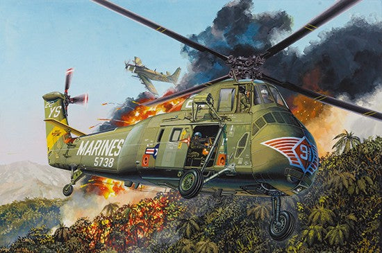 1/48 H34 US Marines Helicopter Formerly Gallery Models Plastic Model Kit (TSM2881)