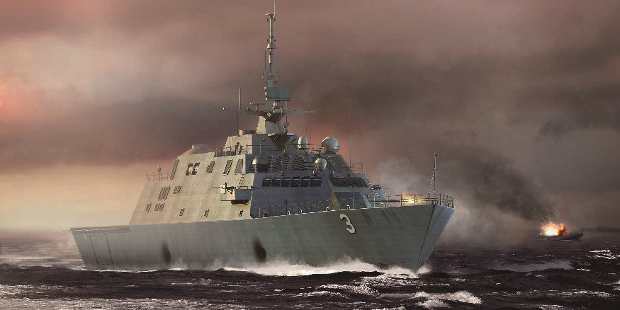 1/350 USS Fort Worth LCS3 Littoral Combat Ship Plastic Model Kit (TSM4 ...