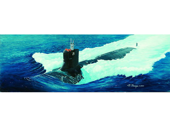 1/144 USN Seawolf SSN21 Attack Submarine Plastic Model Kit (TSM5904)