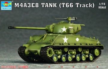 1/72 M4A3E8 Easy Eight Tank with T66 Tracks Plastic Model Kit (TSM7225)