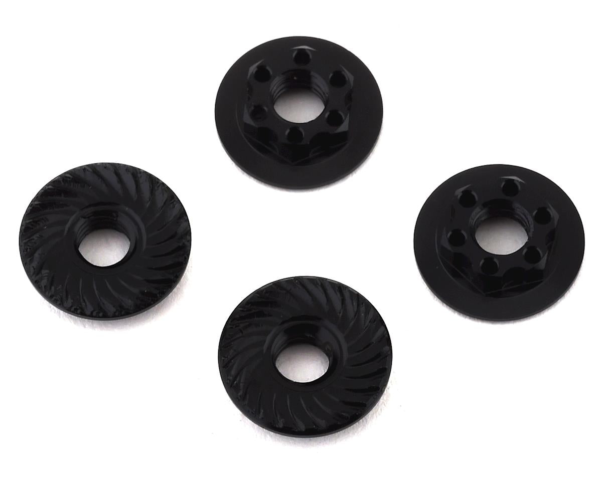 Factory Team Low Profile Serrated Wheel Nuts 4mm Black (4) (ASC92254)