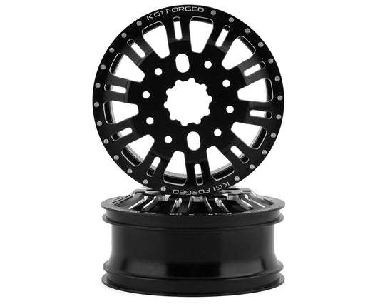 KG1 KD004 DUEL Front Dually Aluminum Wheel (Black) (2) (CEGCKD0601)