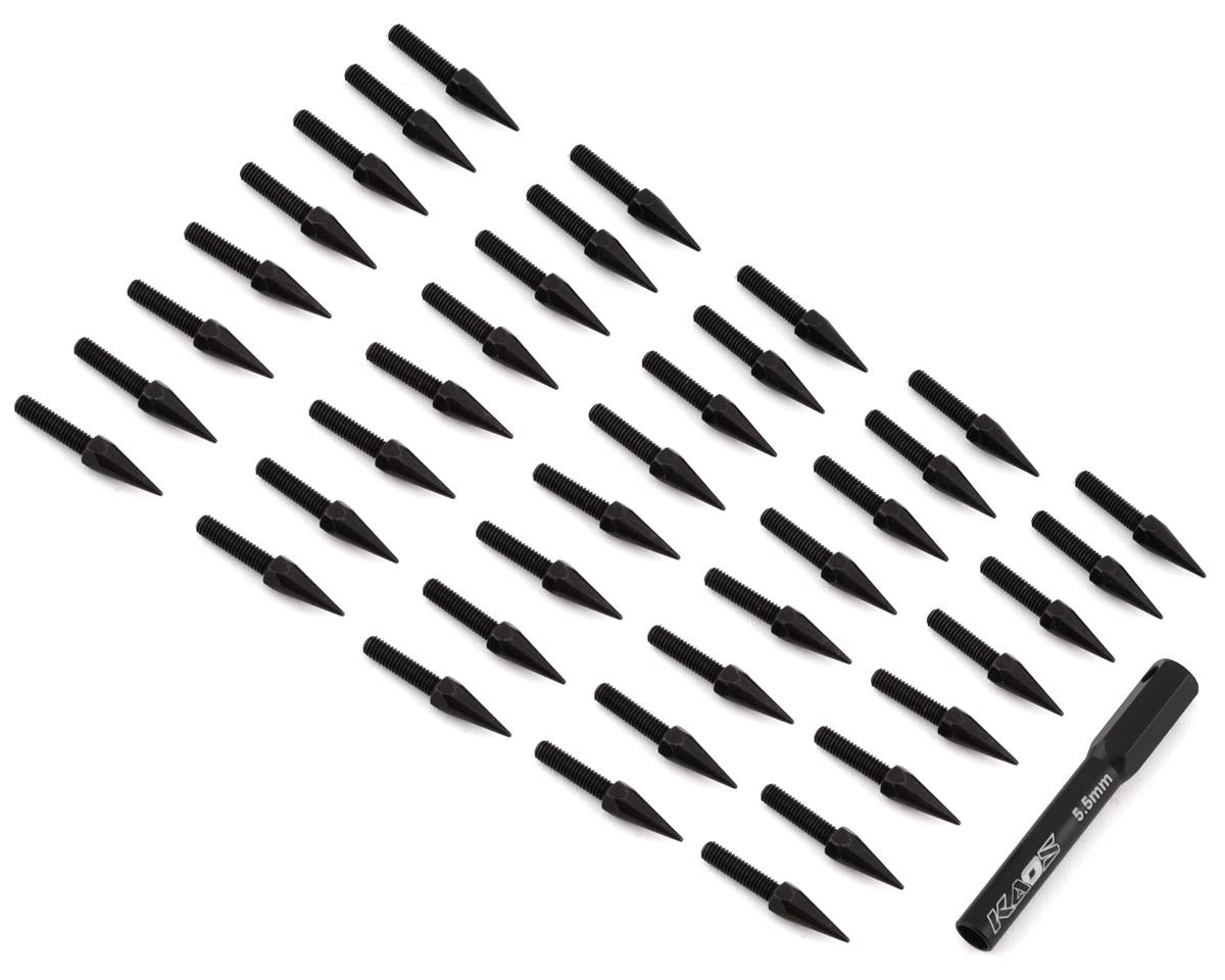 2.5mm Bullet Spiked Wheel Lug Bolts with Tool (Black) (40) (CEGCKD0610)