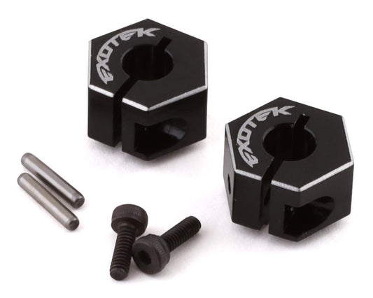 TLR 22 Drag Racing Wide Clamping Rear Hex Black 8.5mm (2) (EXO1989)