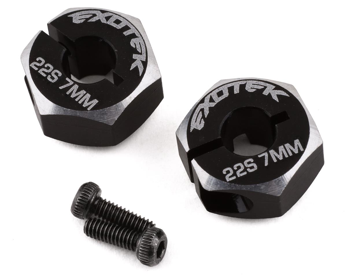 TLR 22S Drag 12mm Aluminum Clamping Rear Hex 7mm (2) (EXO2059)