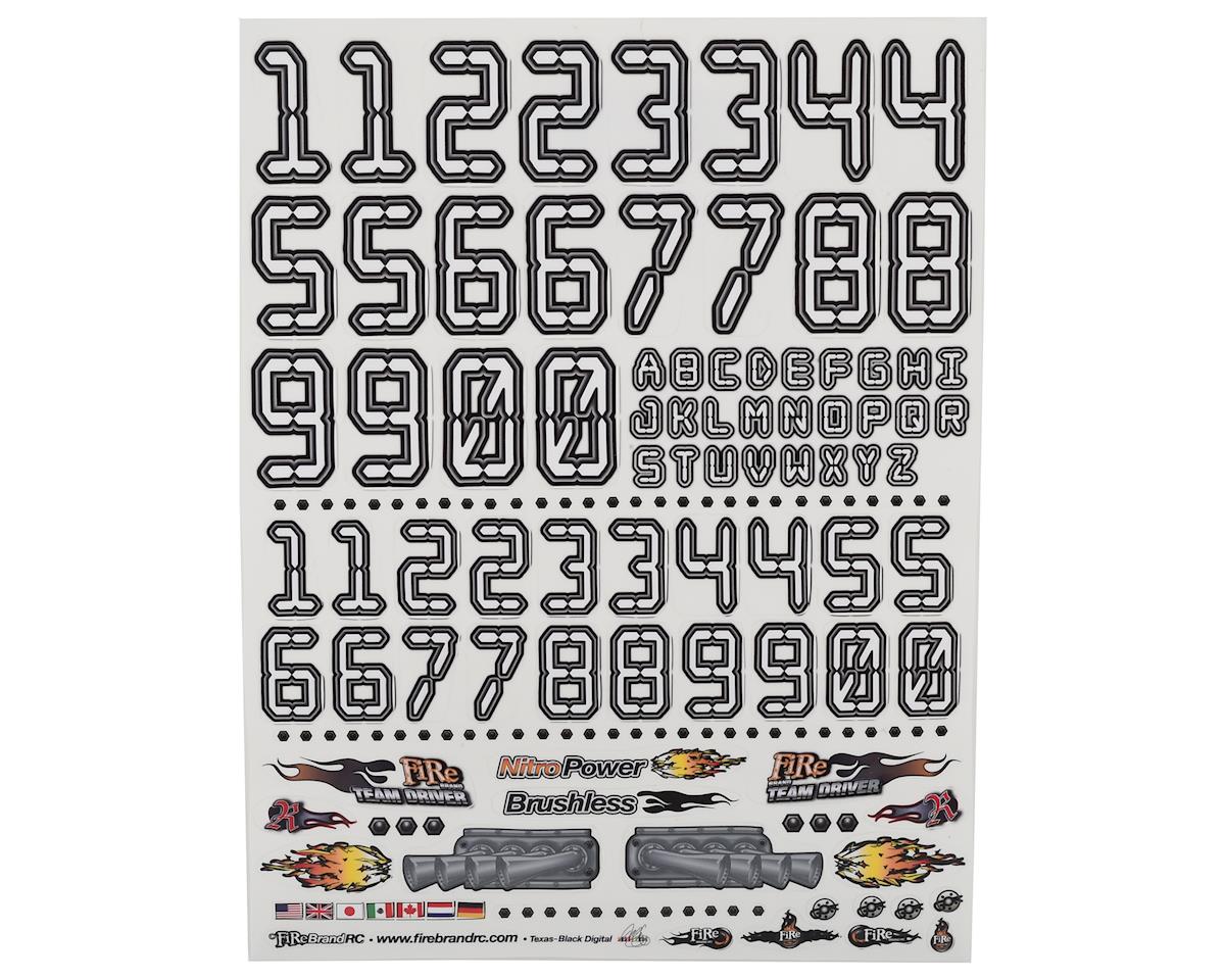 Numbers Decal Sheet White 8.5x11" (FBR1DECDIW207)