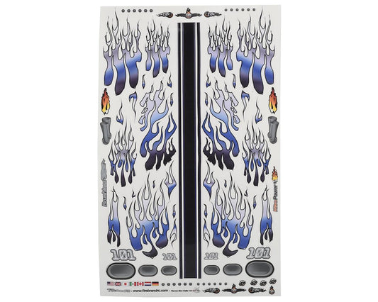 Flames Ballers Decal Sheet Blue 8.5x14" (FBR1DECFLB481)