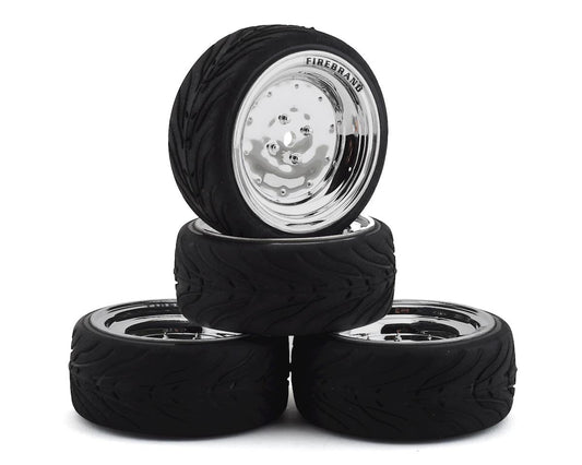 Retrodrag RT3 Pre-Mounted On-Road Tires with Chrome Wheels (4) (FBR1WHERET690)