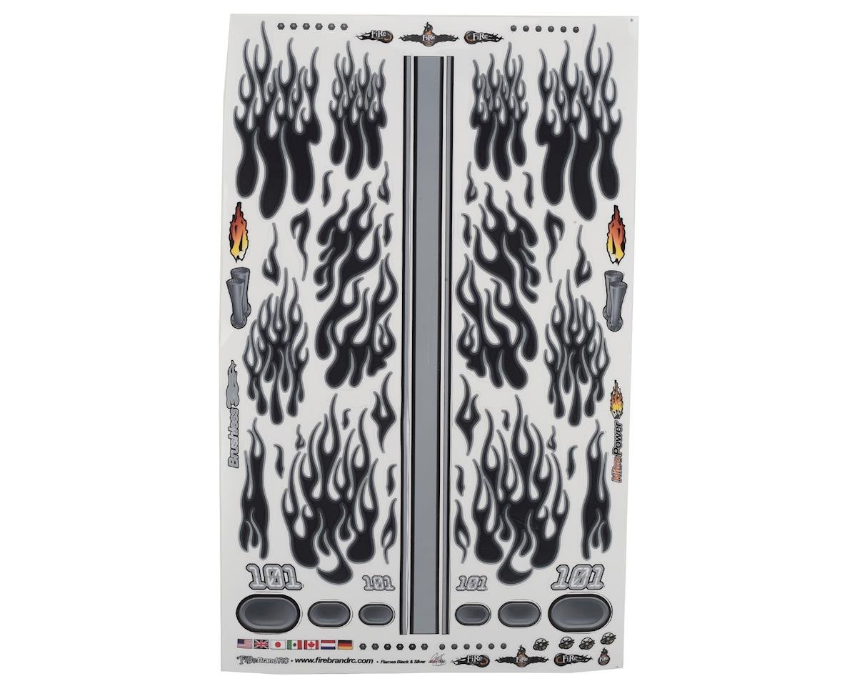 Flames Galaxy Black Decal Sheet Black 8.5x14" (FBRDECFLK450)