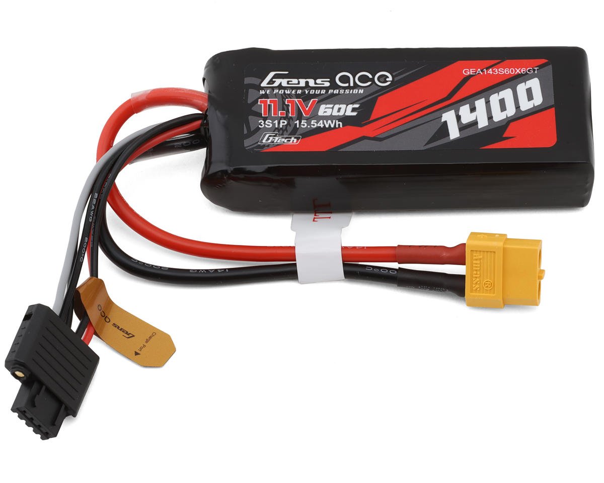 1400mAh 11.1V 60C 3S G-Tech Smart LiPo Battery Pack with XT60 Plug (GEA143S60X6GT)