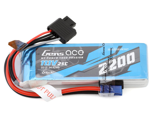 2200mAh 11.1V 25C 3S G-Tech Smart 3S LiPo Battery Pack with EC3 Plug (GEA223S25E3GT)