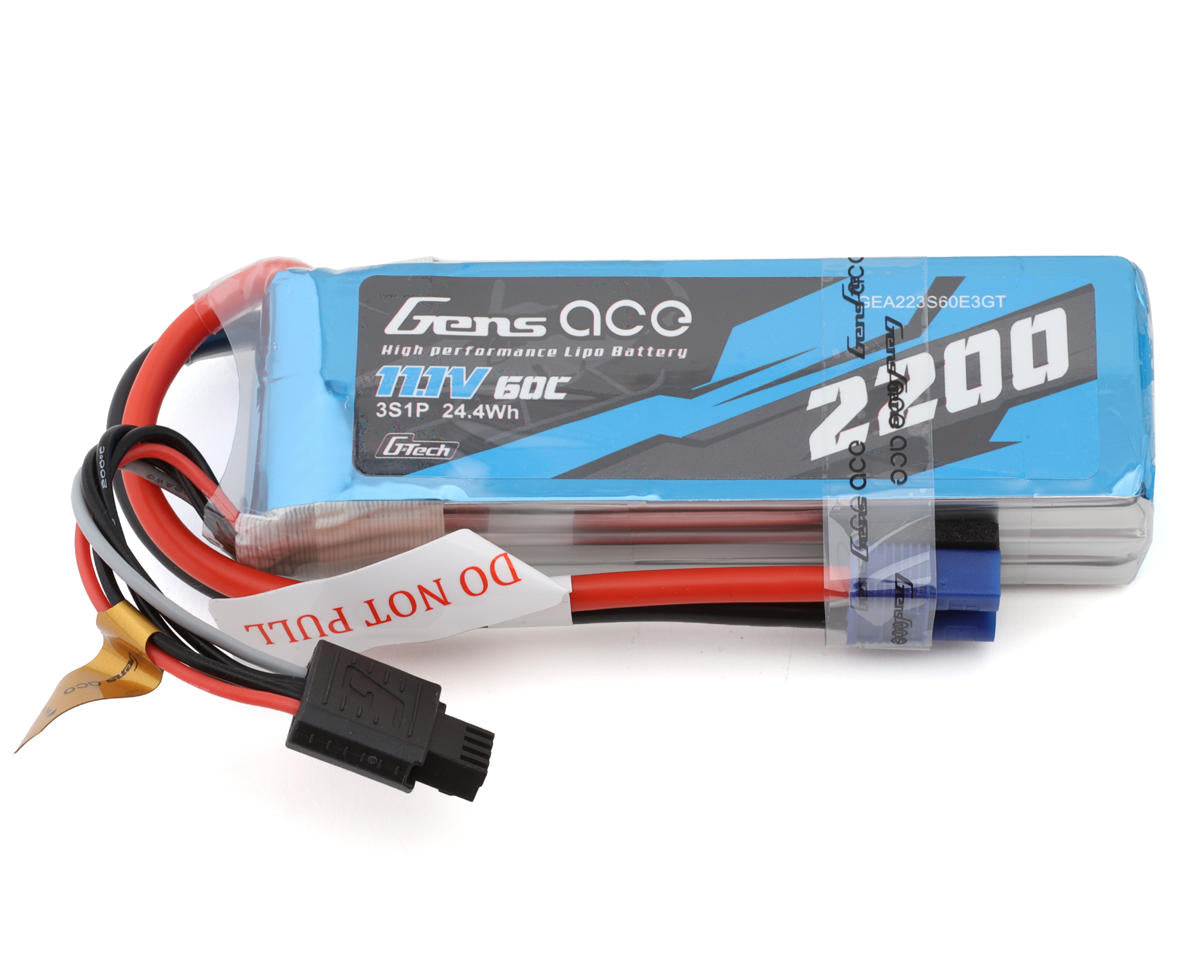 2200mAh 11.1V 60C 3S G-Tech Smart LiPo Battery Pack with EC3 Plug (GEA223S60E3GT)