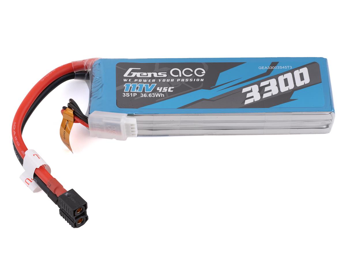 3300mAh 11.1V 45C 3S LiPo Battery Pack with Universal Plug (GEA33003S45T3)