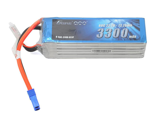 3300mAh 22.2V 60C 6S LiPo Battery Pack with EC5 Plug (GEA33006S60E5)