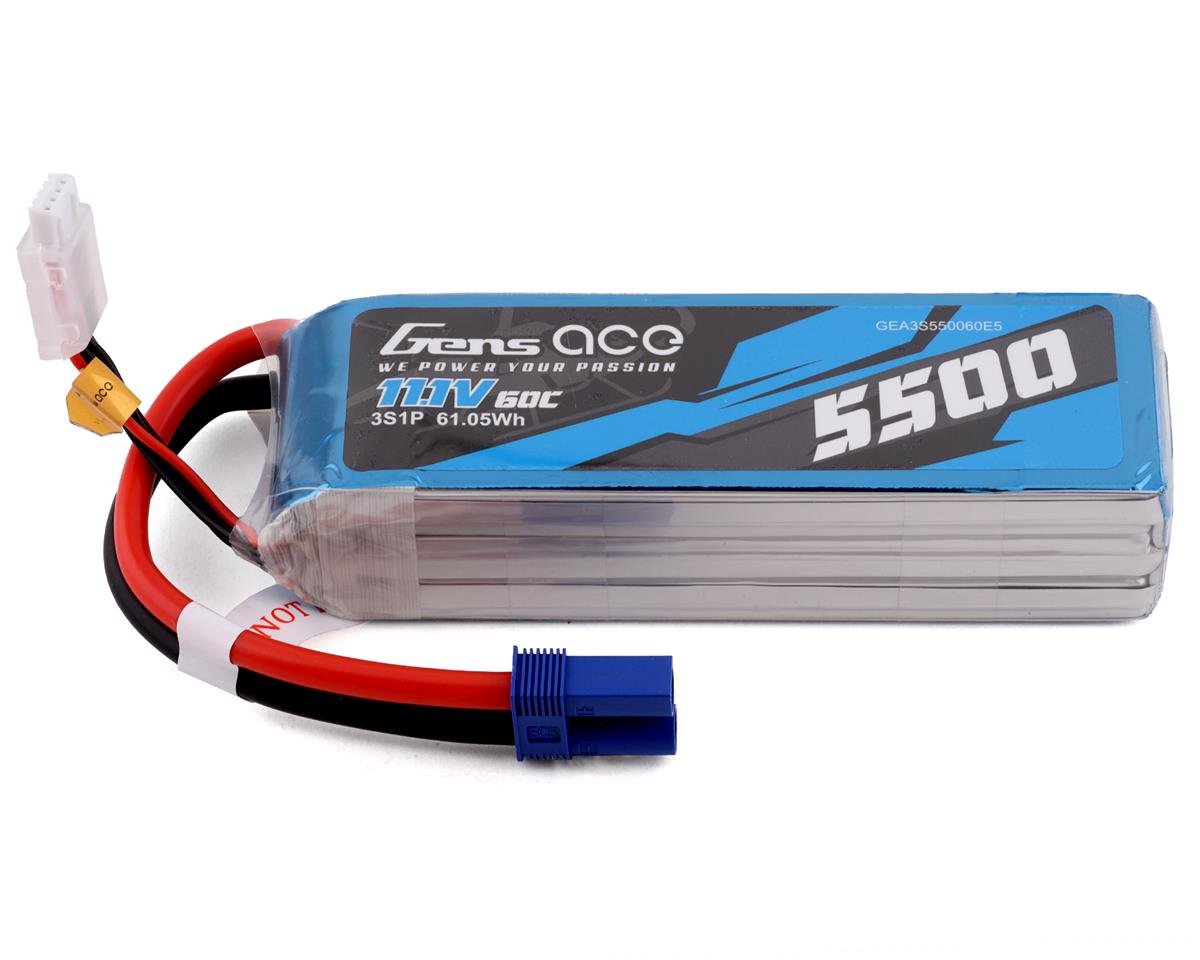 5500mAh 11.1V 60C 3S LiPo Battery Pack with EC5 Plug (GEA3S550060E5)