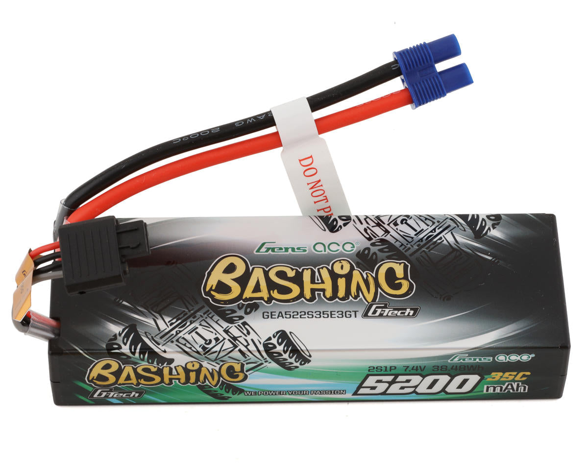 5200mAh 7.4V 35C 2S G-Tech Smart Bashing Series Hardcase LiPo Battery Pack with EC3 Plug (GEA522S35E3GT)