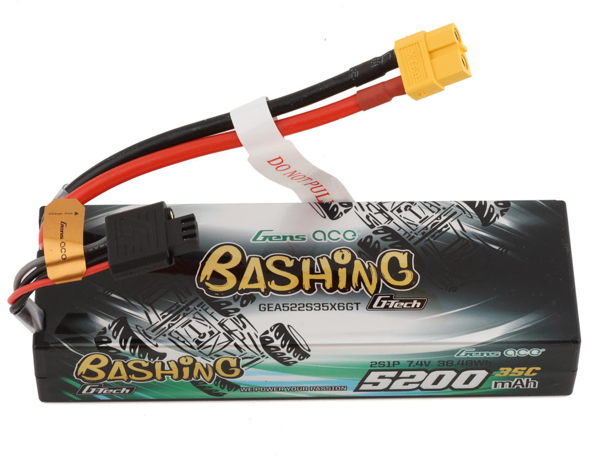 5200mAh 7.4V 35C 2S G-Tech Smart Bashing Series Hardcase LiPo Battery Pack with XT60 Plug (GEA522S35X6GT)