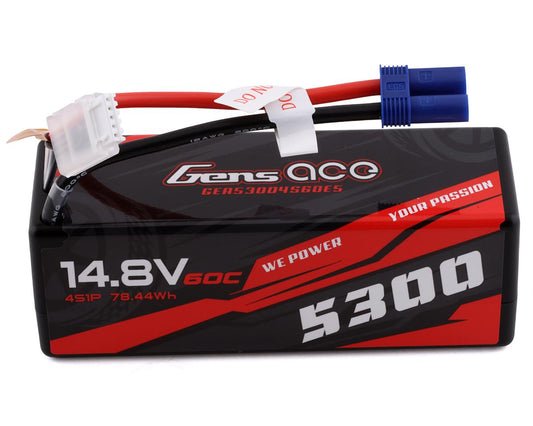 5300mAh 14.8V 60C 4S Hardcase LiPo Battery Pack with EC5 Plug (GEA53004S60E5)