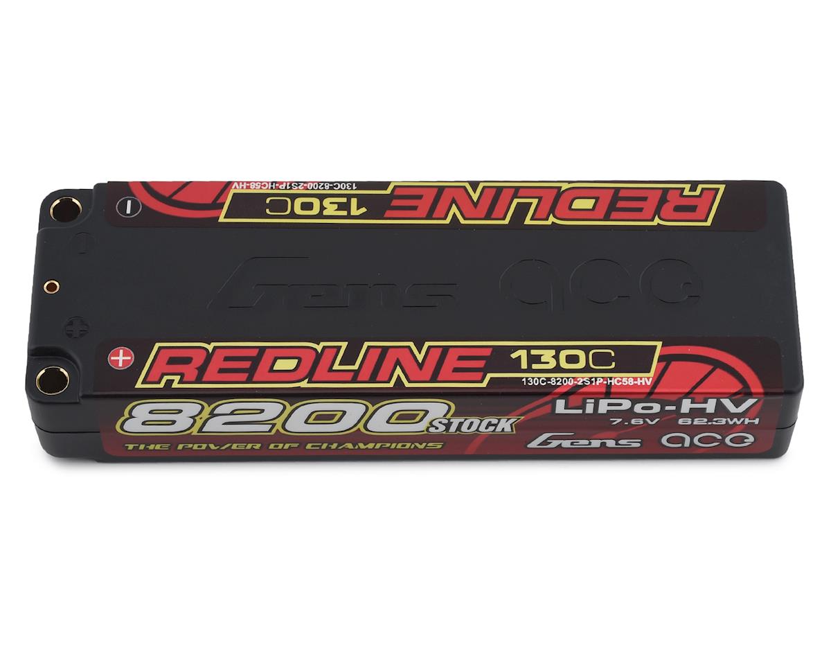 8200mAh 7.6V 130C 2S Redline Series Hardcase LiHV Battery Pack with 5mm Bullet Plugs (GEA82002S13D5)